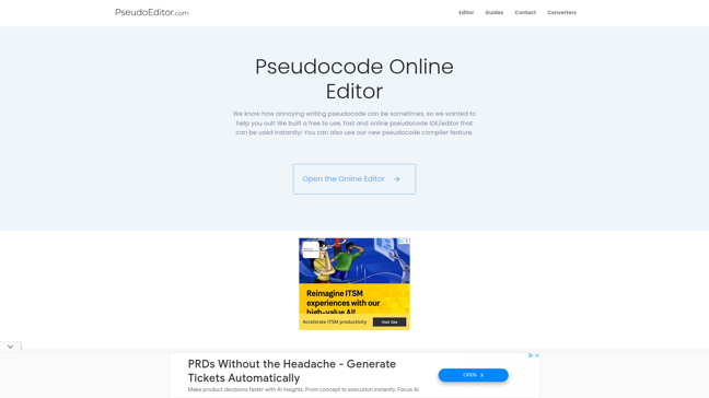 screenshot of PseudoEditor
