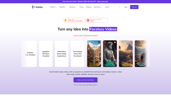 screenshot of Syllaby