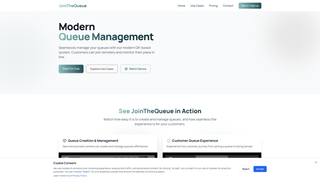 screenshot of JoinTheQueue