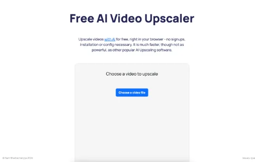 screenshot of FreeAiVideoUpscaler