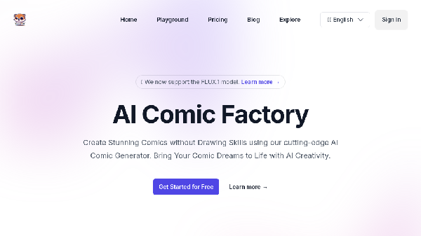 screenshot of AI Comic Factory