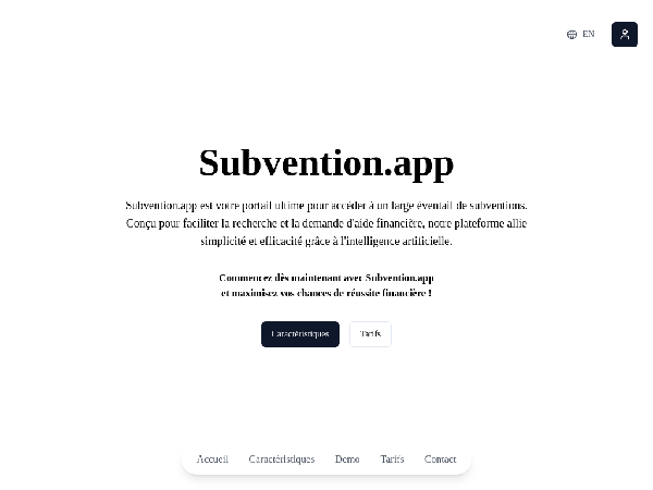 screenshot of SubventionApp