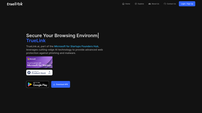 screenshot of TrueLink