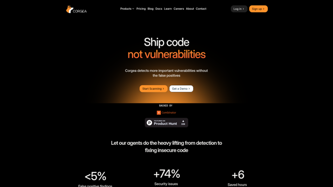 screenshot of Corgea