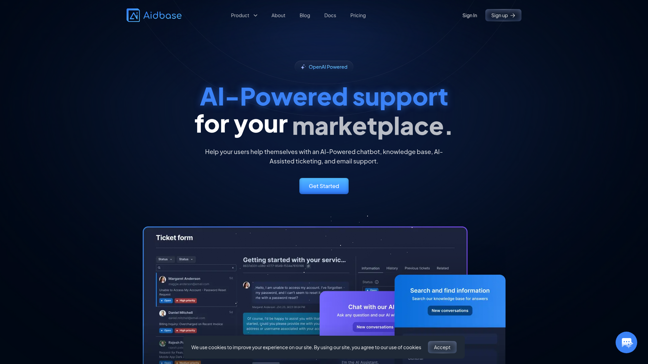 screenshot of Aidbase