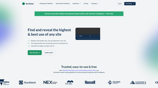 screenshot of Archistar