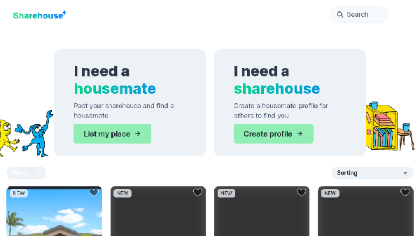 screenshot of Sharehouse