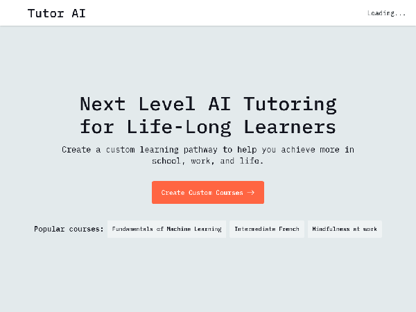 screenshot of TutorAi.Me