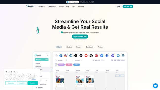 screenshot of Publer