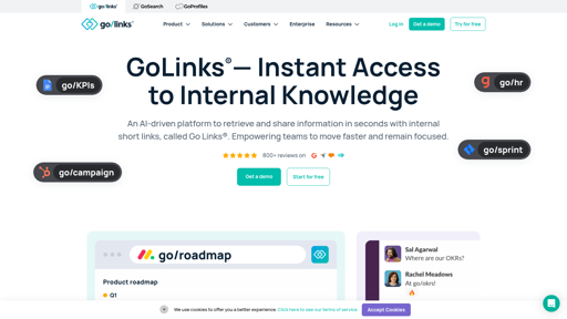 screenshot of GoLinks