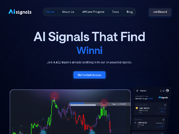 screenshot of AiSignals