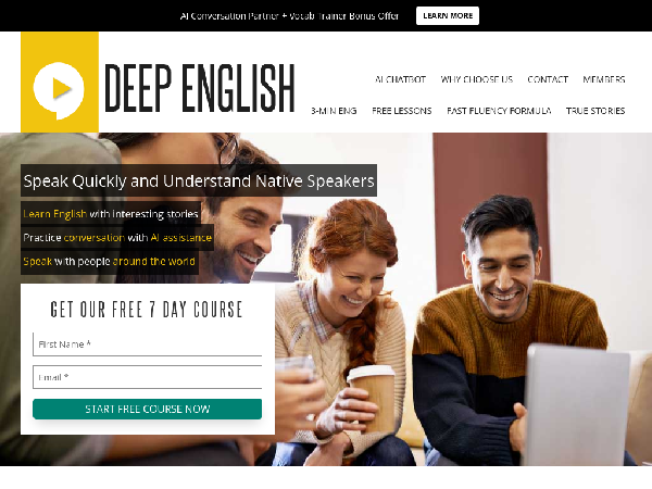 screenshot of DeepEnglish