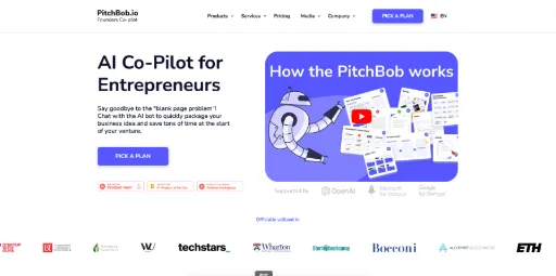 screenshot of PitchBob