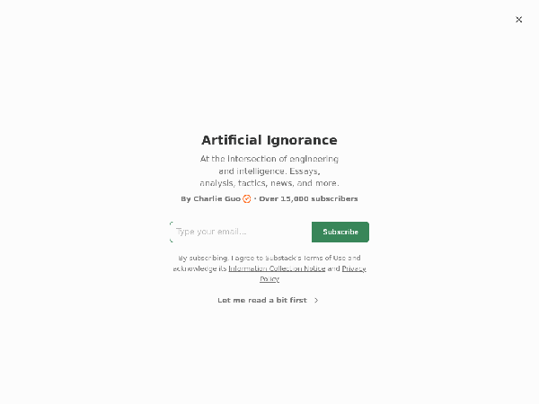 screenshot of ArtificialIgnorance