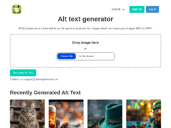 screenshot of AltTextGenerator