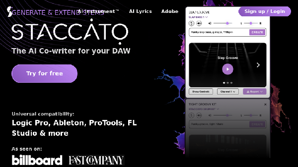 screenshot of Staccato