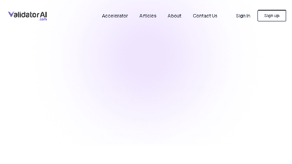 screenshot of Validator AI