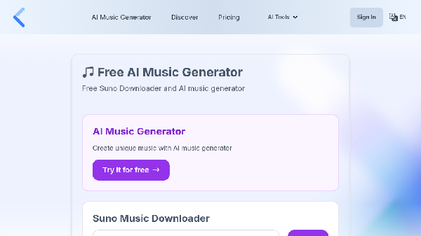 screenshot of Suno Downloader