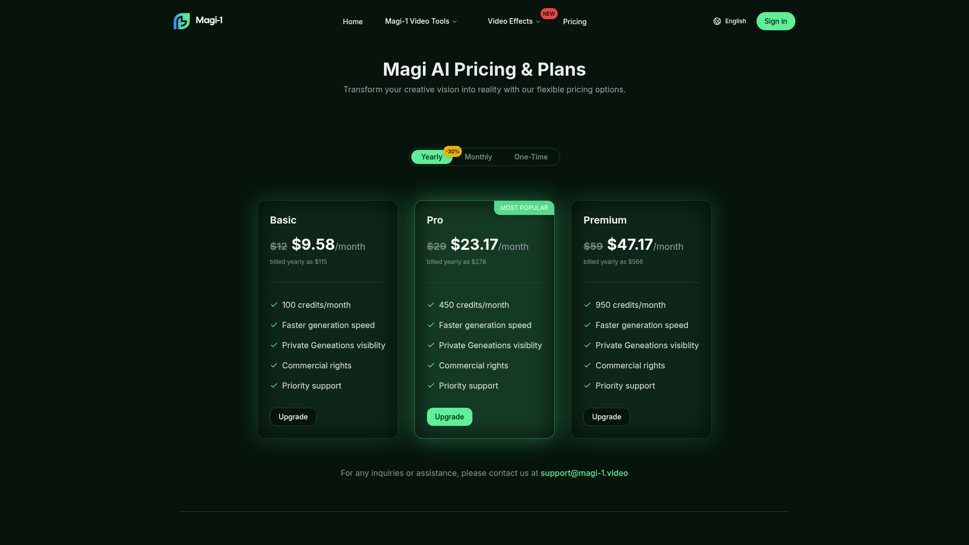 Magi-1价格页面截图
