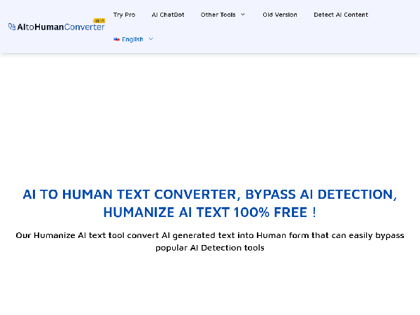 screenshot of AIToHumanConverter