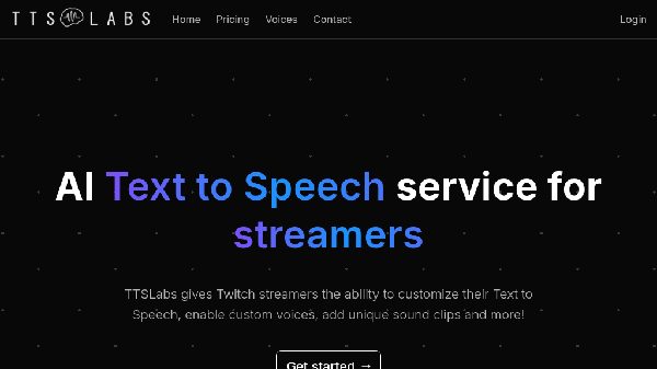screenshot of TTSLabs