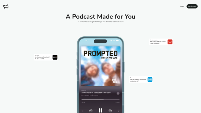 screenshot of Podpod