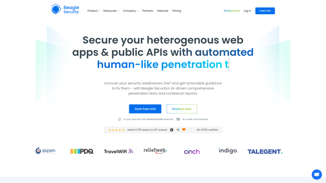 screenshot of BeagleSecurity