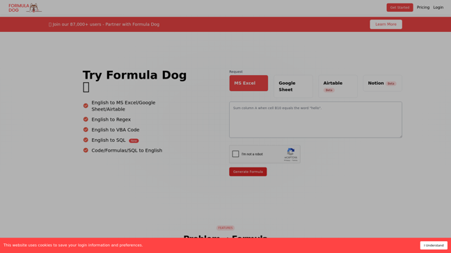 screenshot of Formula Dog