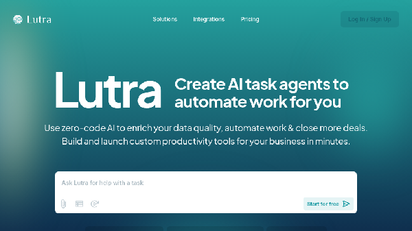 screenshot of Lutra AI