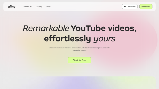 screenshot of Gling