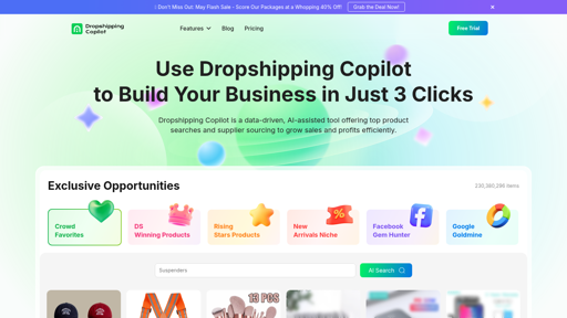 screenshot of DropshippingCopilot