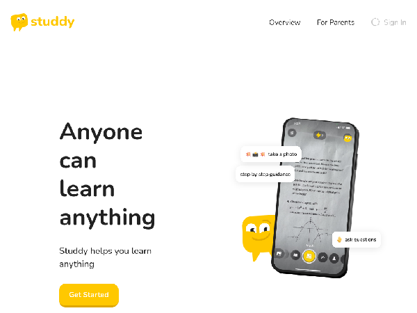 screenshot of Studdy AI