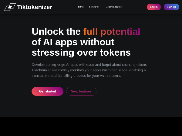 screenshot of Tiktokenizer