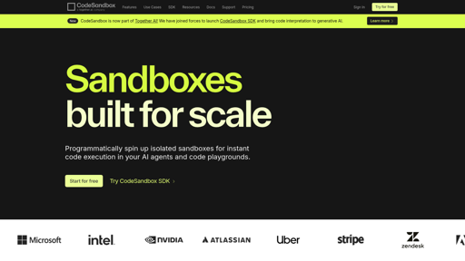 screenshot of CodeSandbox