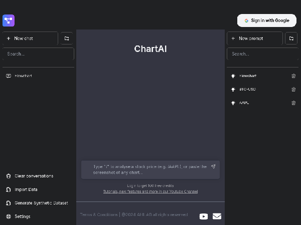 screenshot of ChartAI