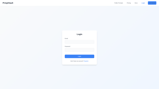 screenshot of PrmptVault