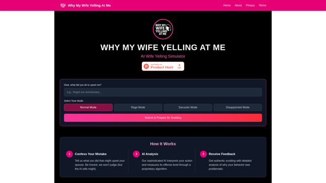 screenshot of Why My Wife Yelling At Me