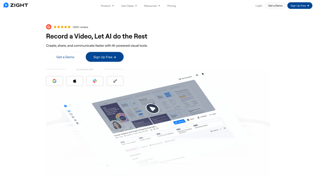 screenshot of Zight