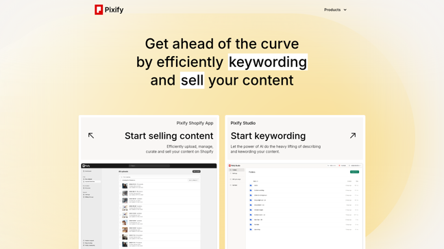 screenshot of Pixify