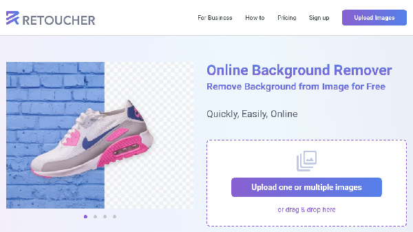 screenshot of Retoucher Online