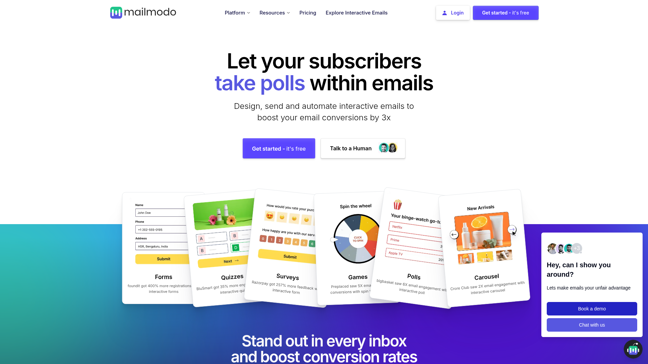 screenshot of Mailmodo