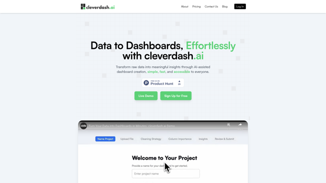 screenshot of CleverDash