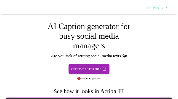 screenshot of ImageToCaption.ai