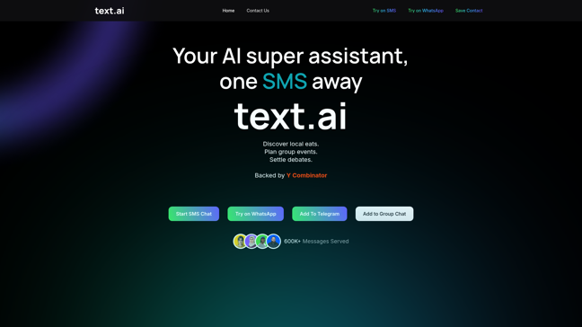 screenshot of Text.ai