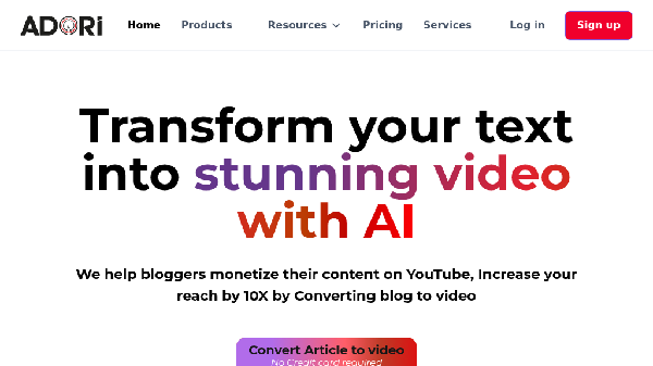 screenshot of Blog to Video Converter