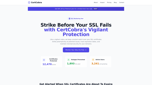 screenshot of CertCobra