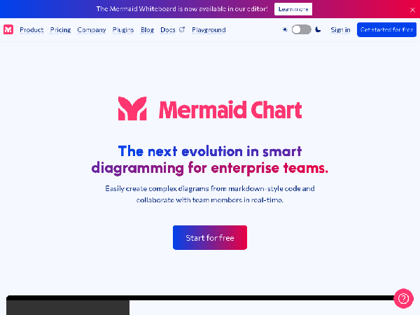 screenshot of Mermaid Chart