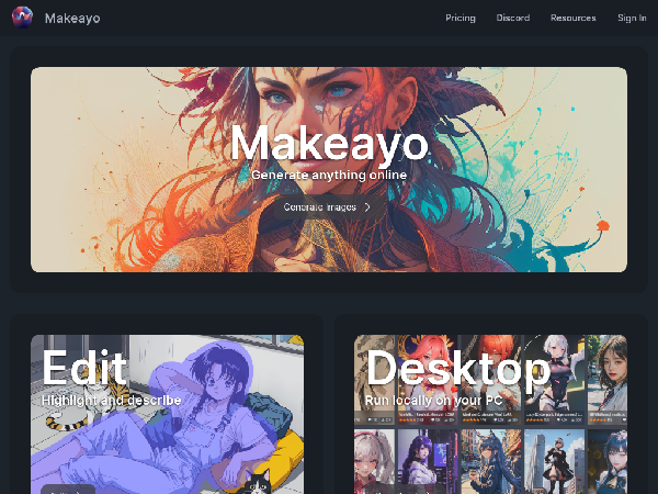 screenshot of Makeayo