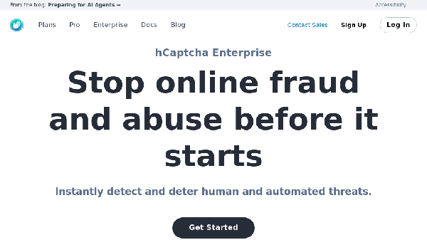 screenshot of hCaptcha