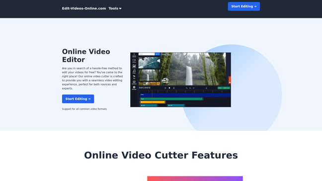 screenshot of Online Video Cutter